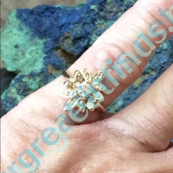 Yellow 14k Gold & 1/2 Carat Diamond Ring Size 5 - Picture 8 of 8